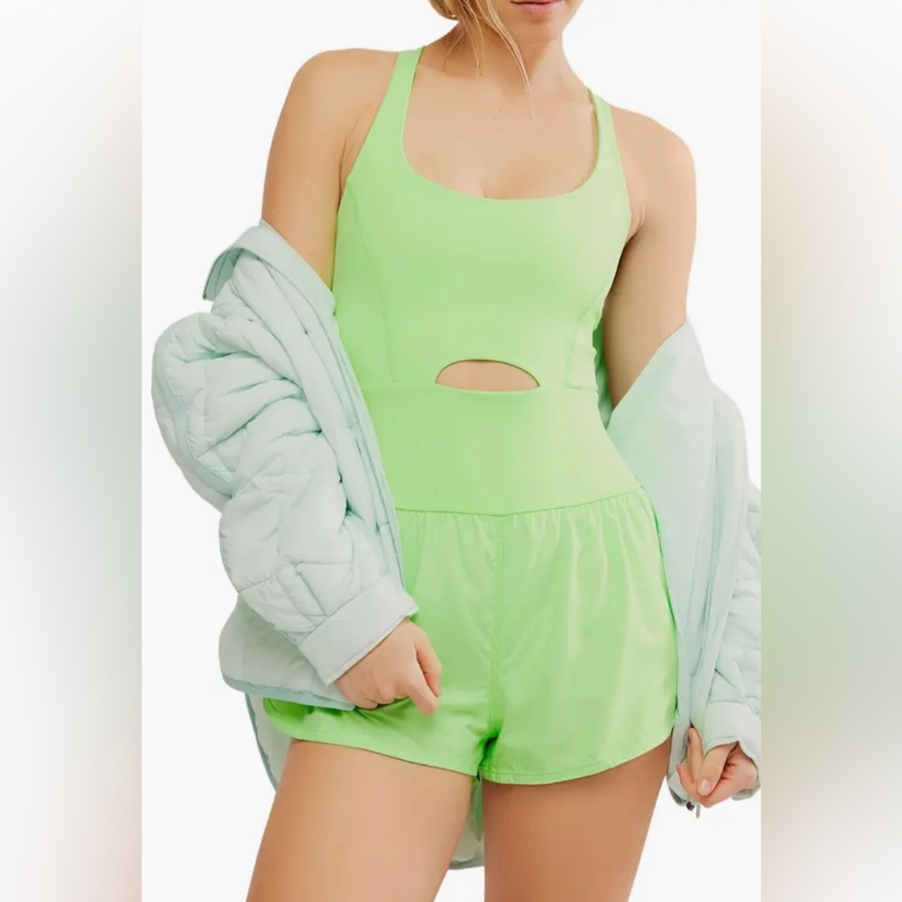 Free People Righteous Runsie Size M in Lime NEW
